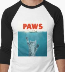 Paws - Cat Kitten Meow Parody T Shirt Men's Baseball ¾ T-Shirt