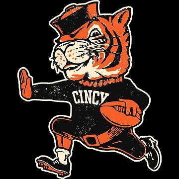 Cincinnati Bengals Retro Mascot Fan Design Art Print