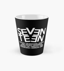 Seventeen/17 Logo + Member Names KPOP (White) Tall Mug