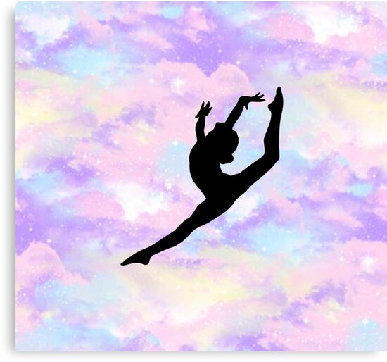 "Gymnastics Leap" Canvas Print by sportart Redbubble