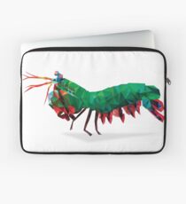 Geometrische abstrakte Pfau-Gottesanbeterin-Garnele Laptoptasche