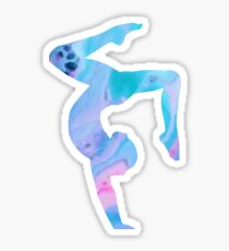 Hirsch-Handstand - Regenbogen Sticker