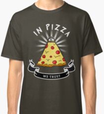 Pizza Illuminati Funny All Seeing Eye Food Humor Classic T-Shirt
