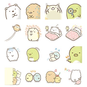 Sumikko gurashi, #3 Kawaii sumikkogurashi Pack Sticker for Sale by mizro