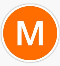 M Train Official Subway Logo Sticker