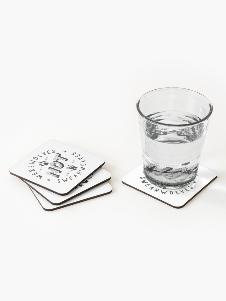 Alternate view of Werewolves not Swearwolves Coasters (Set of 4)