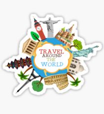 Travel Around the World Sticker