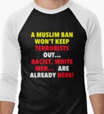 No BAN No WALL Men's Baseball ¾ T-Shirt