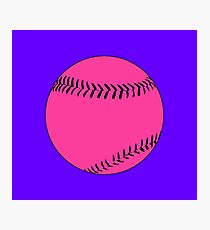 Cute Pink Girls Softball / Baseball Photographic Print