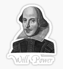 William Shakespeare Will Power Sticker