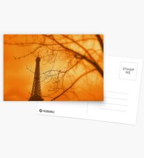 Eiffel orange Postcards