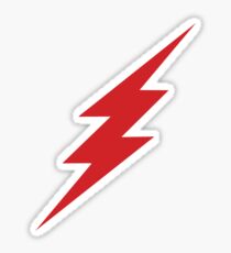 red lightning Sticker