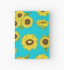 Grunge Sunflower Pattern Hardcover Journal