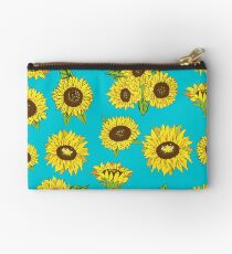 Grunge Sunflower Pattern Studio Pouch