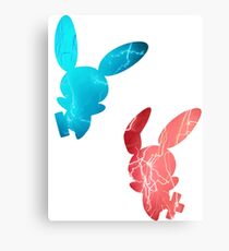 Plusle and Minun used Spark Canvas Print