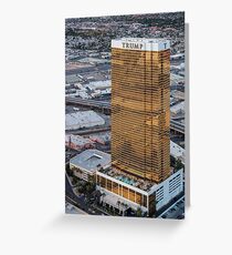 Aerial view of Trump International Hotel Las Vegas, Nevada, USA Greeting Card