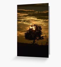 zon ondergang in Frankrijk Greeting Card
