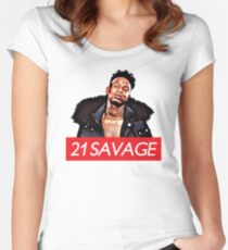 21 SAVAGE Fitted Scoop T-Shirt