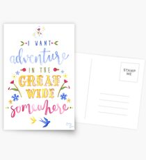 Schönheit und das Biest Abenteuer Typografie Postkarten