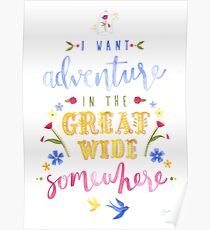 Beauty and the Beast Adventure Typography Poster