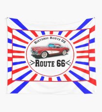 Route 66 vintage logo Wall Tapestry