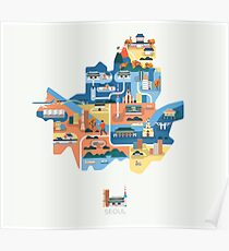 Map of Seoul Poster