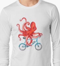 Cycling octopus Long Sleeve T-Shirt