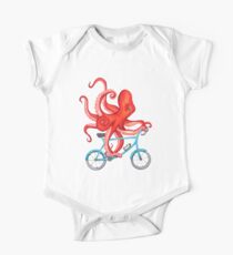 Body de manga corta para bebé Pulpo de ciclismo