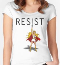 She-Ra says "RESIST" Women's Fitted Scoop T-Shirt