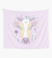 Cosmic Vegan Cow. Wall Tapestry