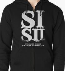 SISU - Strenght Inside, Strength Underneath Zipped Hoodie