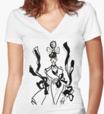 Ribbons of Trench, HOSH Women's Fitted V-Neck T-Shirt