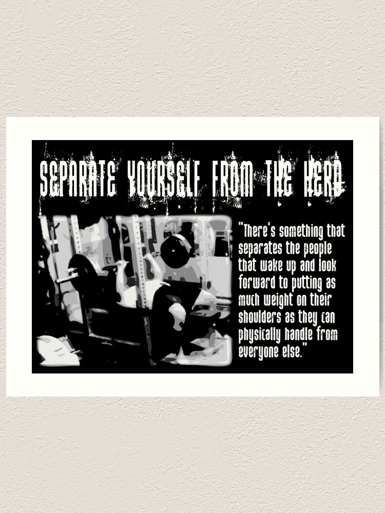 Separate Yourself From The Herd Bench Press Motivation Art