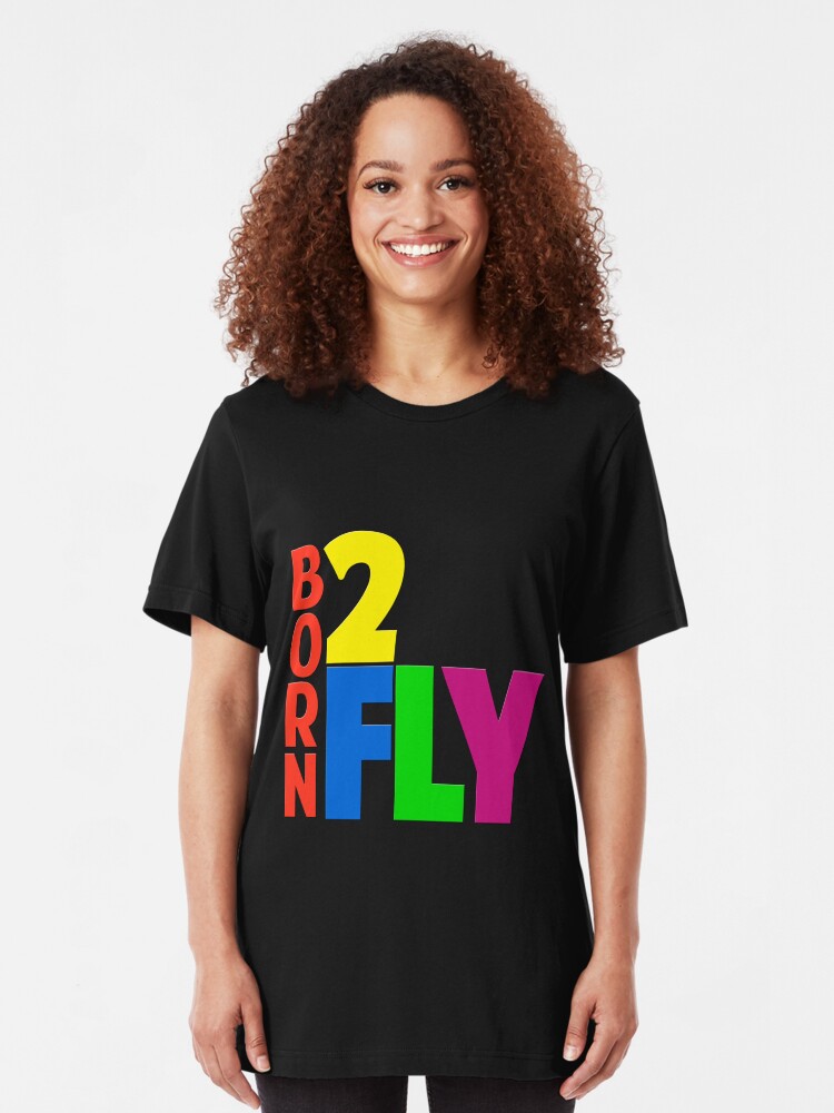 Alternate view of Born 2 Fly - NEON Slim Fit T-Shirt