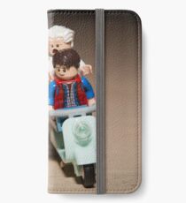 Marty and Doc Brown ride a Scooter iPhone Wallet/Case/Skin
