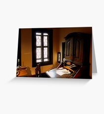 Imagine him sitting at this desk! Greeting Card
