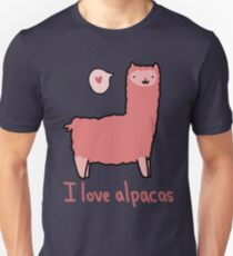 I Love Alpacas Slim Fit T-Shirt