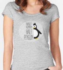 Half Human Half Penguin Women's Fitted Scoop T-Shirt