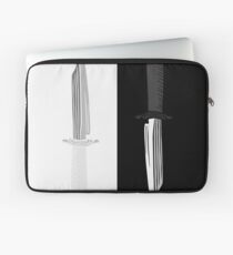 Double Dark + White Knives Illustration Laptop Sleeve