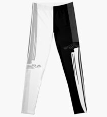 Double Dark + White Knives Illustration Leggings