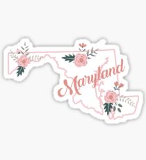 Maryland Floral State Sticker