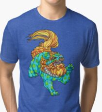 cherry blossom fu dog Tri-blend T-Shirt