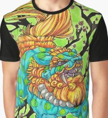 cherry blossom fu dog Graphic T-Shirt