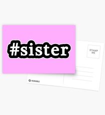 Sister - Hashtag - Black & White Postcards