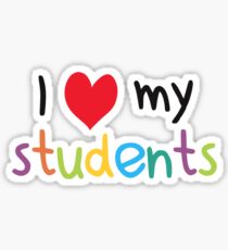 I coeur mon étudiants enseignant amour Sticker