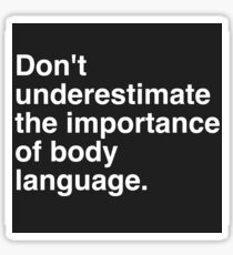 Body Language White Sticker