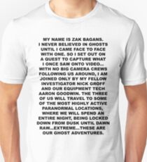MY NAME IS ZAK BAGANS Unisex T-Shirt