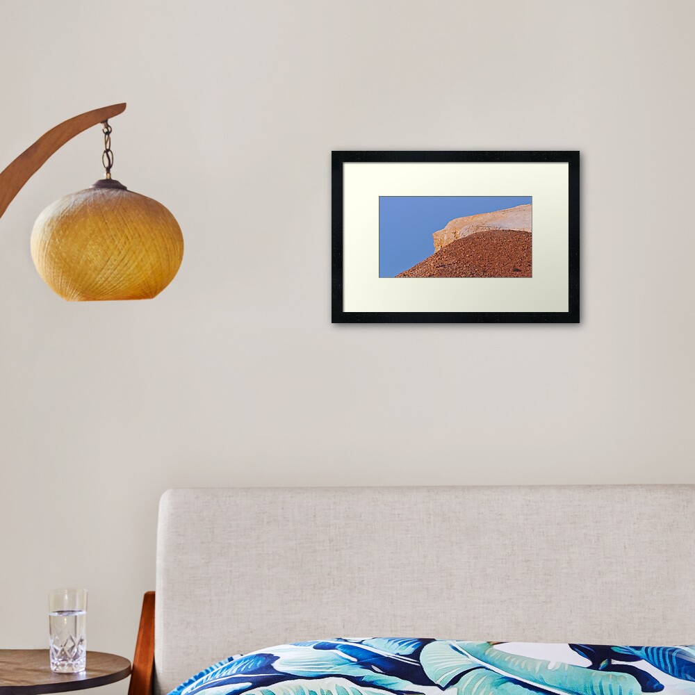 Ochre hills at dusk Framed Art Print