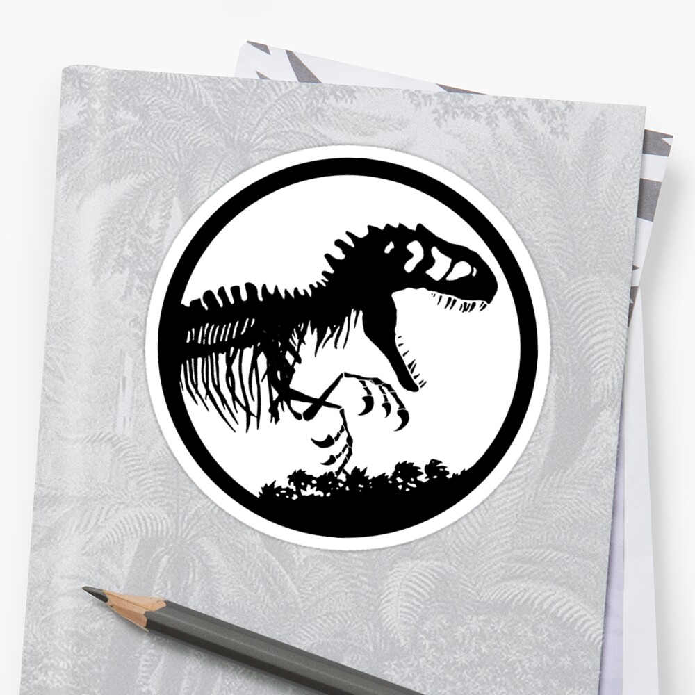 Indominus Rex Logo Sticker By Jurassicart Redbubble