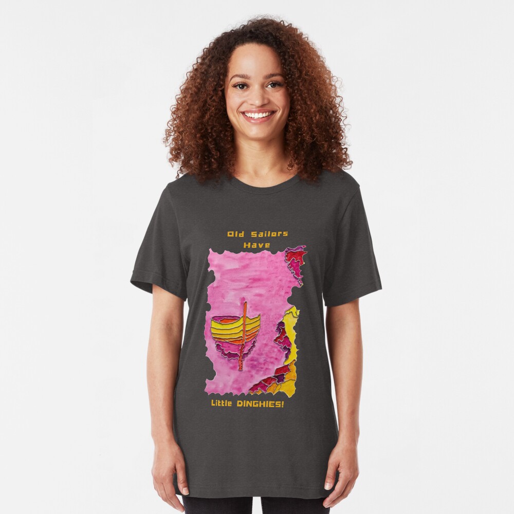 SAILING DINGHY CUTE NAUTICAL OLD SAILORS Slim Fit T-Shirt